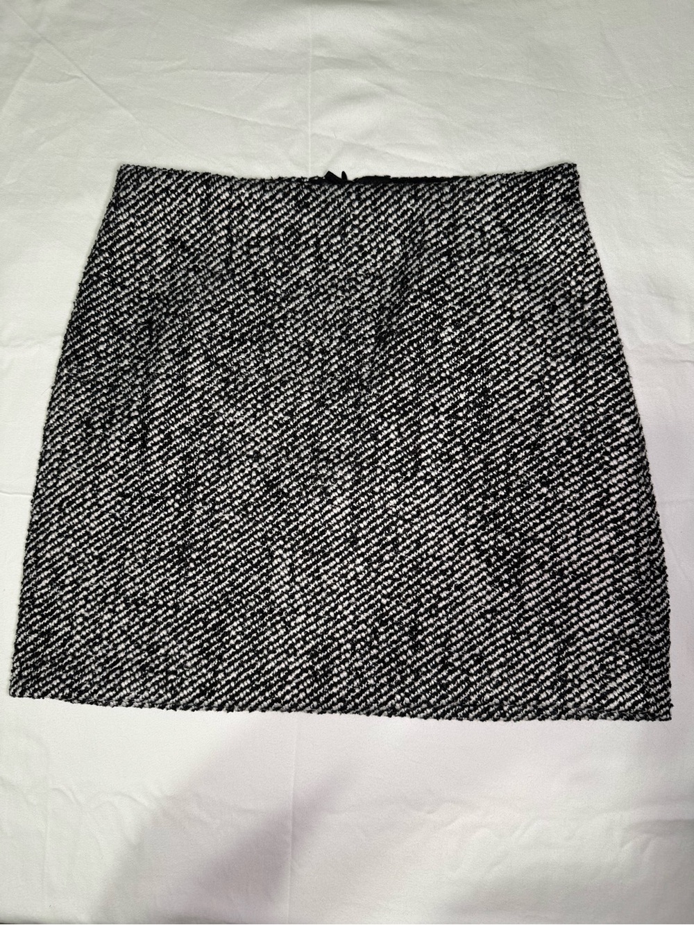 H&M Black & White Tweed Mini Skirt